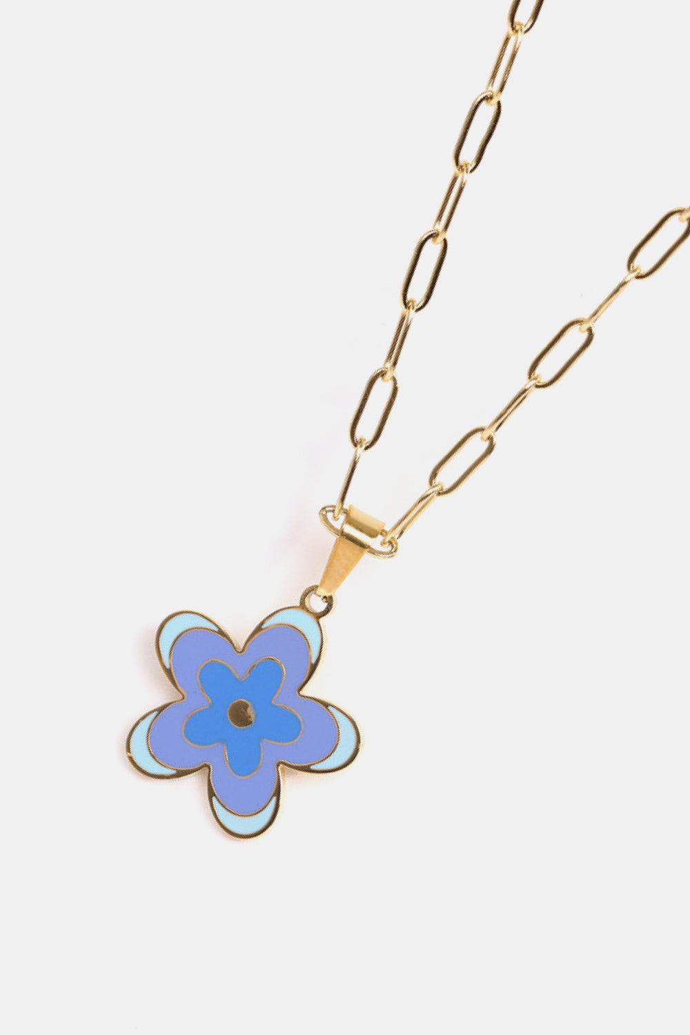 Flower Pendant Stainless Steel Necklace - FunkyPeacockStore (Store description)