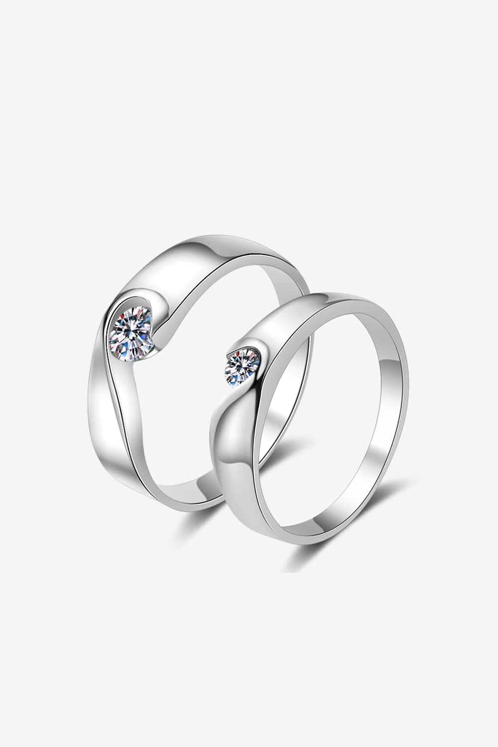 Moissanite Rhodium-Plated Ring - FunkyPeacockStore (Store description)