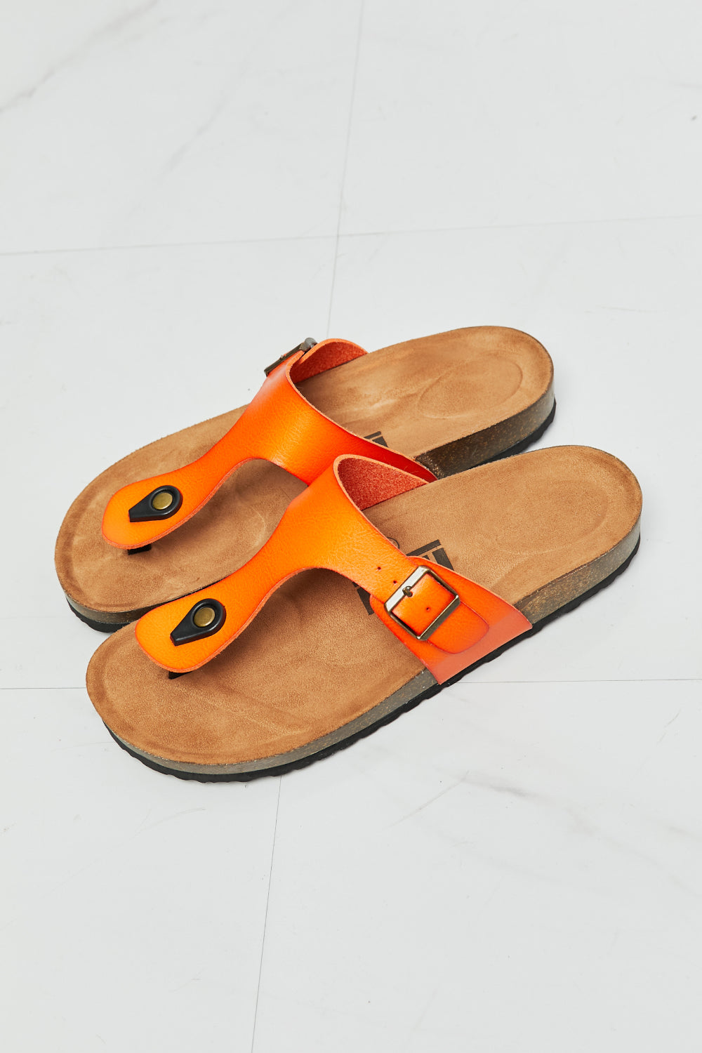MMShoes Drift Away T-Strap Flip-Flop in Orange - FunkyPeacockStore (Store description)