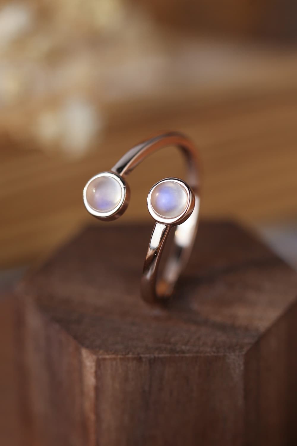 High Quality Natural Moonstone 925 Sterling Silver Toi Et Moi Ring - FunkyPeacockStore (Store description)