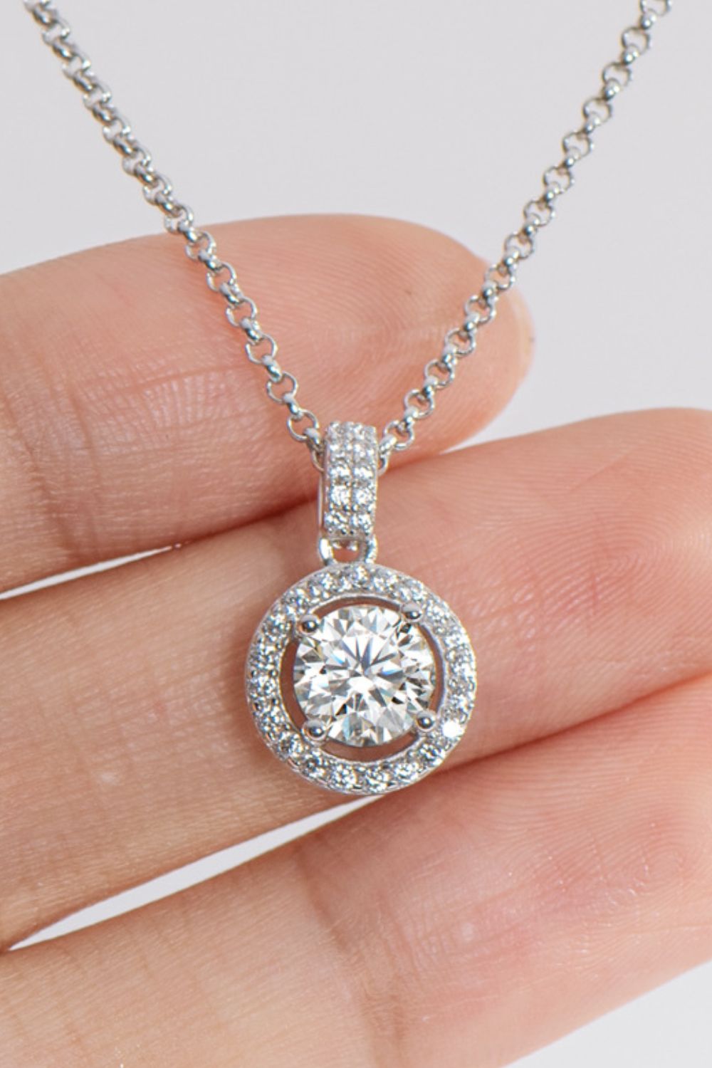 Zircon Pendant 925 Sterling Silver Necklace - FunkyPeacockStore (Store description)