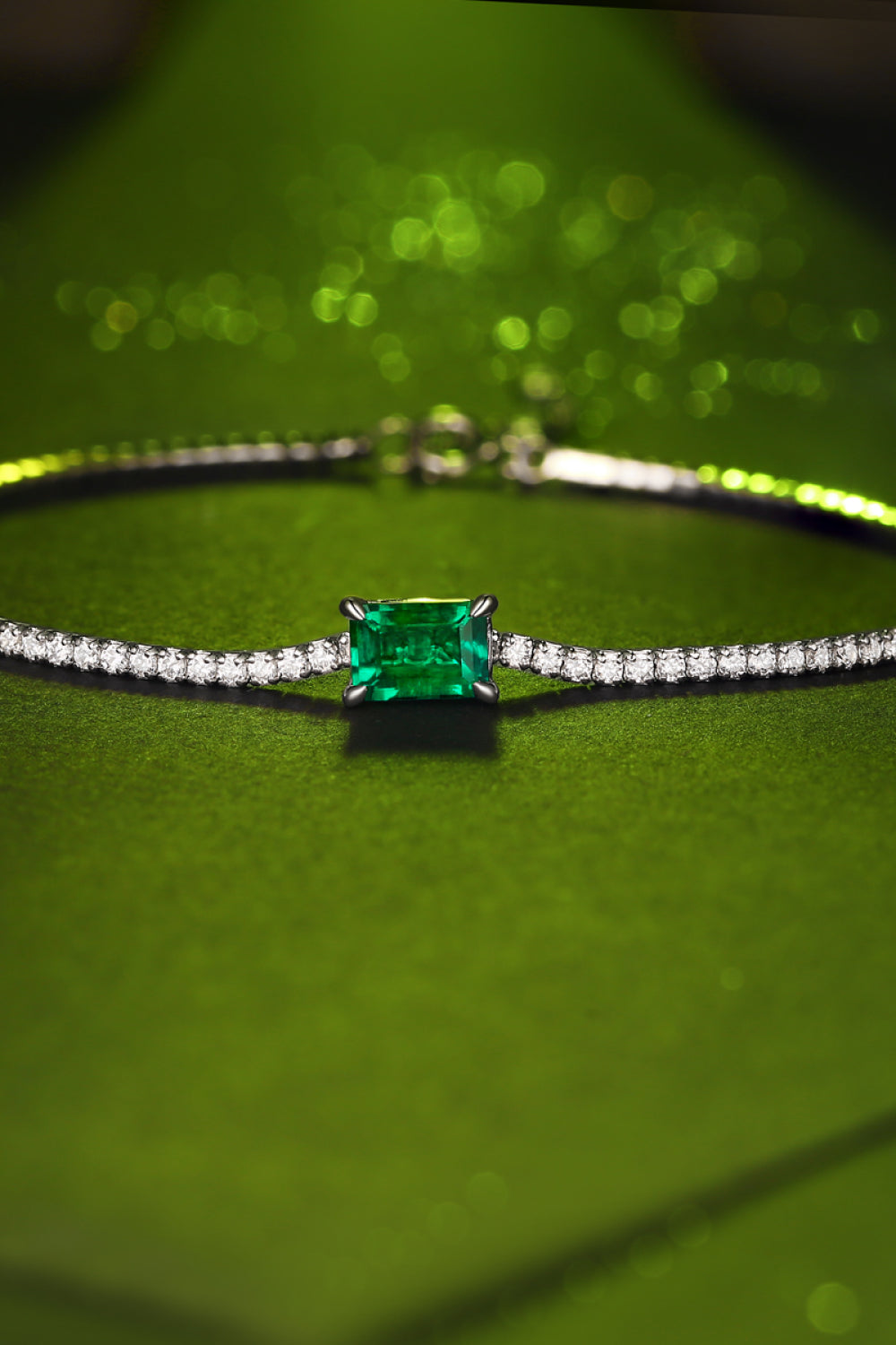 1 Carat Lab-Grown Emerald Bracelet - FunkyPeacockStore (Store description)