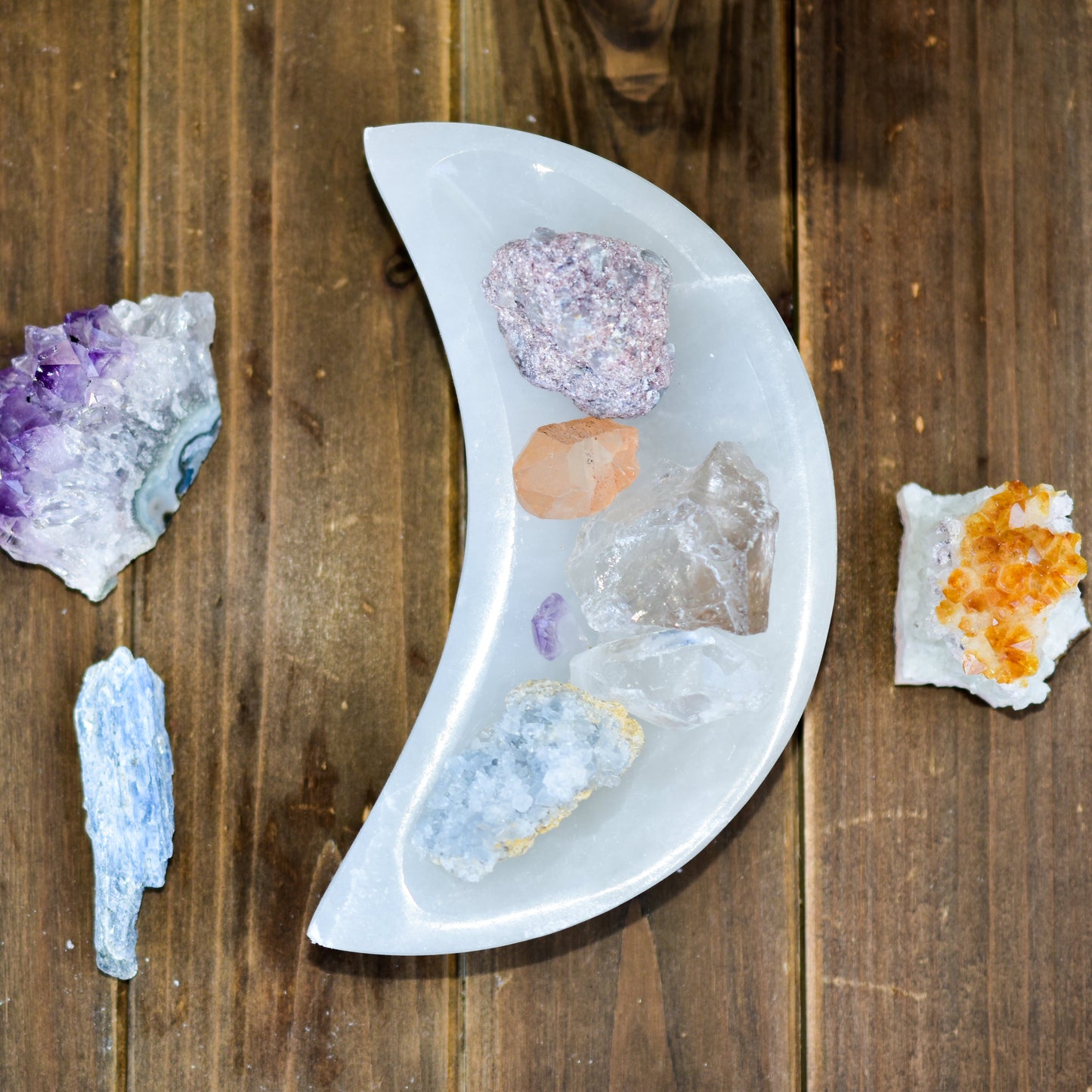 Selenite Moon Bowls - FunkyPeacockStore (Store description)