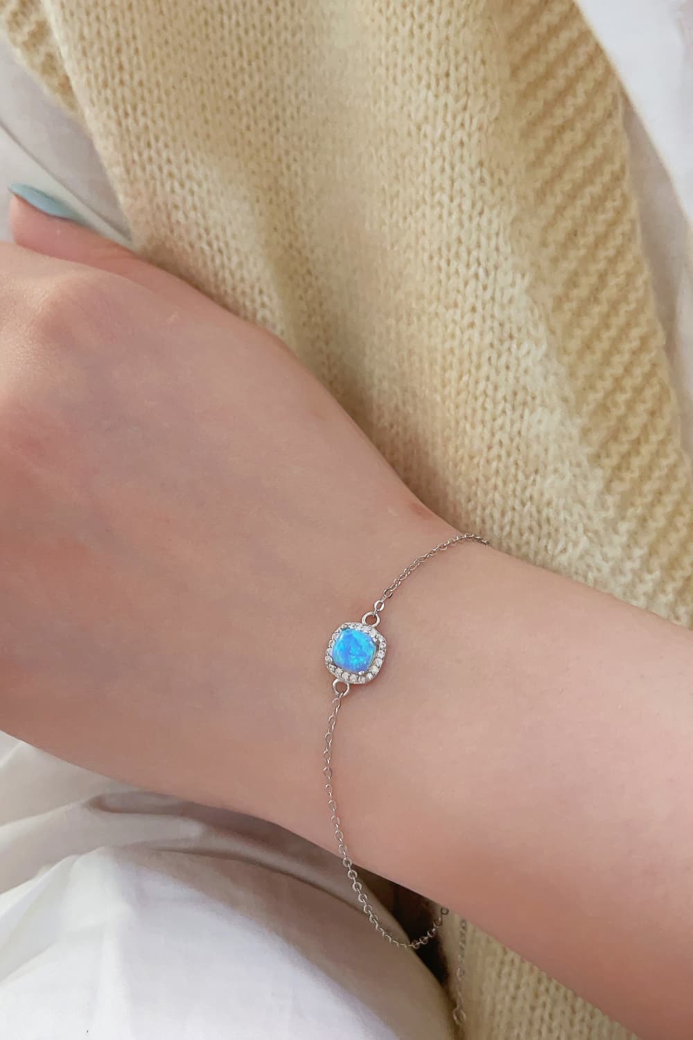 Opal Platinum-Plated Bracelet - FunkyPeacockStore (Store description)