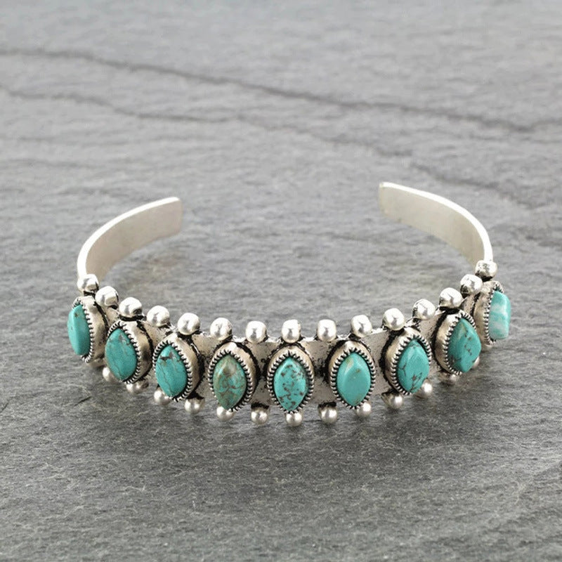 Turquoise Open Bracelet - FunkyPeacockStore (Store description)