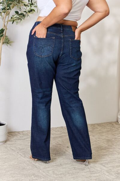 Judy Blue Button-Fly Straight Jeans - FunkyPeacockStore (Store description)