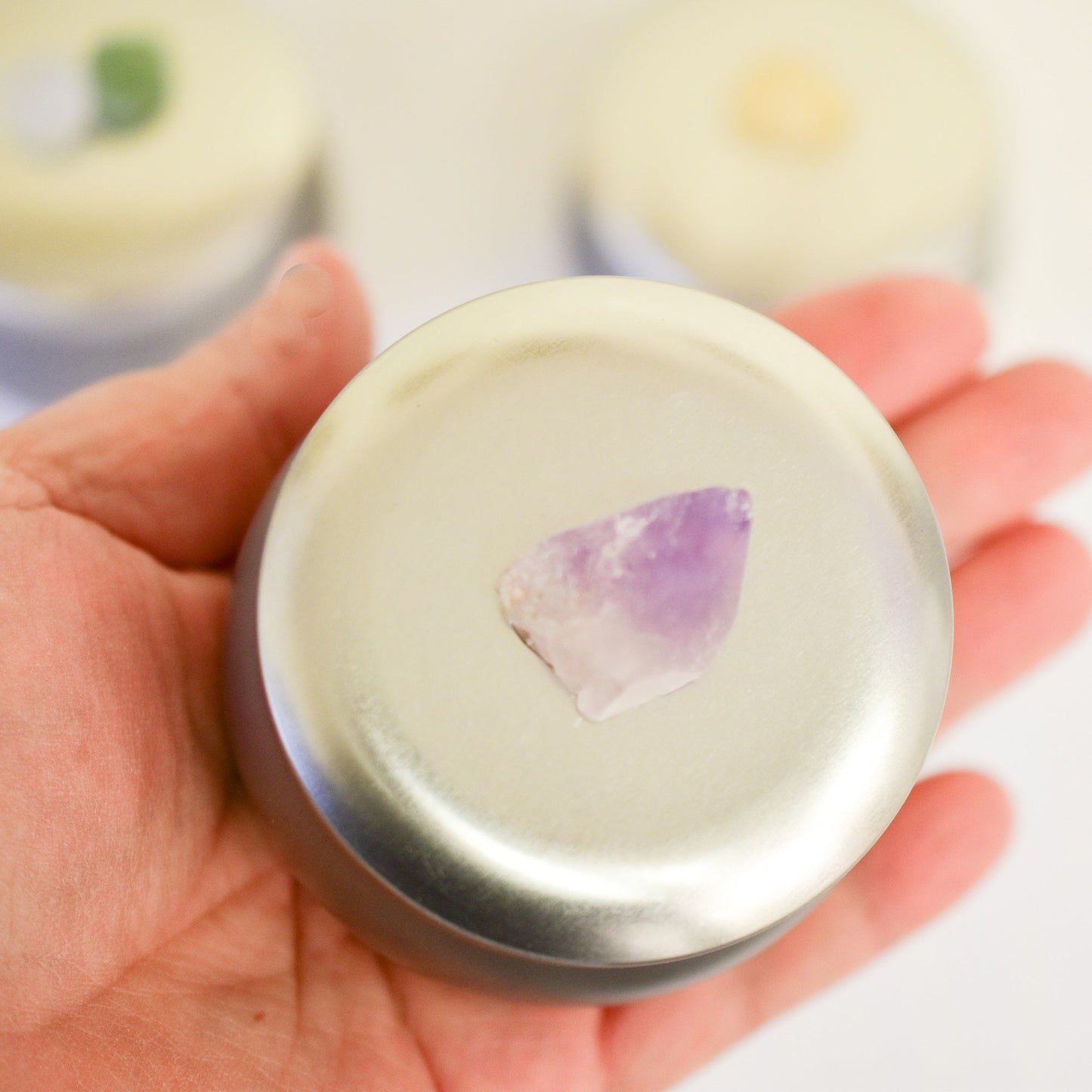 Handmade Crystal Intention Candles - FunkyPeacockStore (Store description)