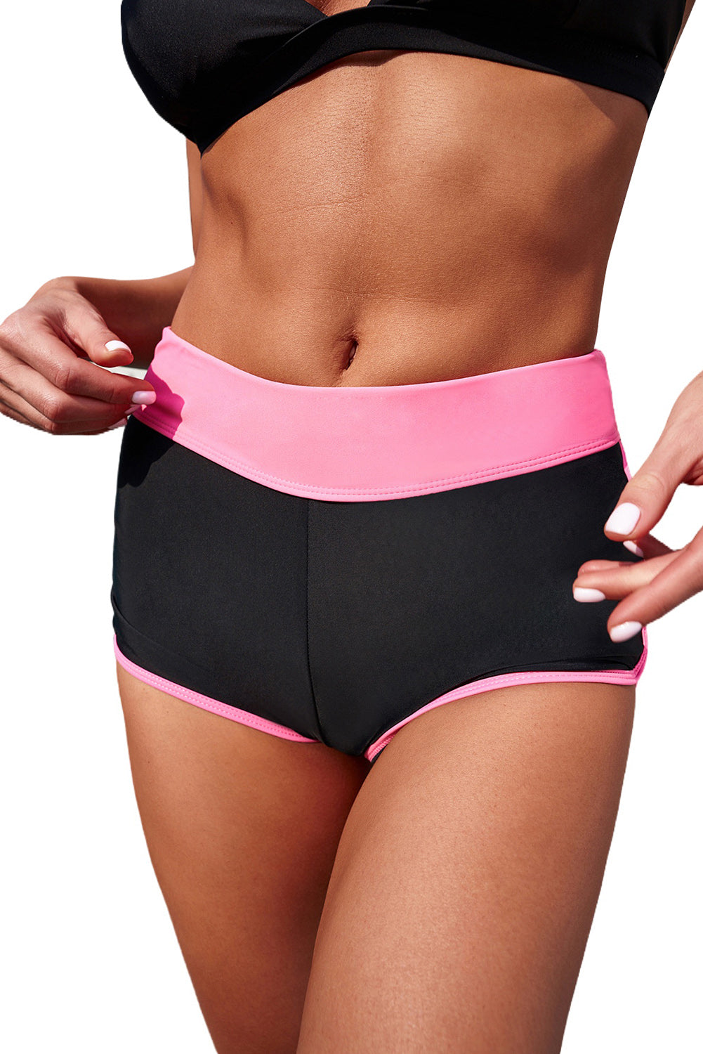 Two-Tone Contrast Swim Bottoms - FunkyPeacockStore (Store description)