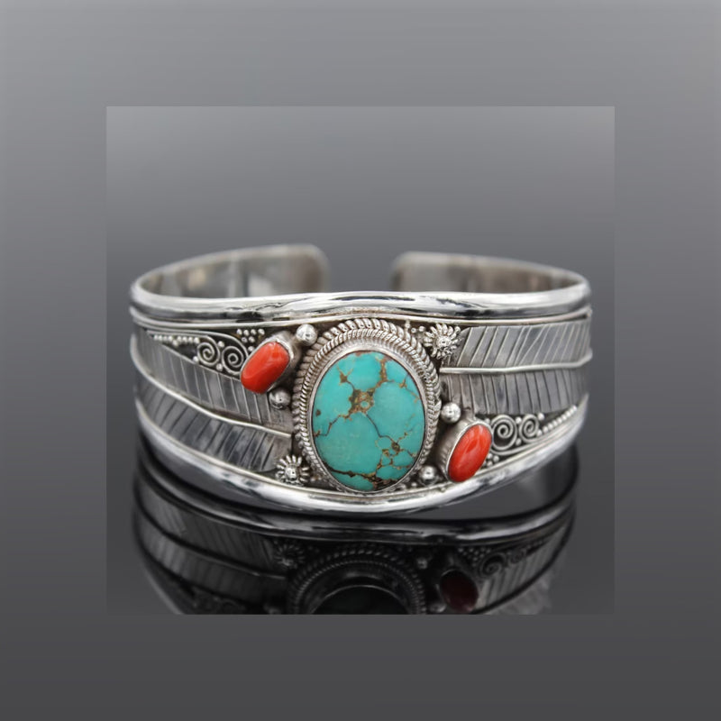 Turquoise Open Bracelet - FunkyPeacockStore (Store description)