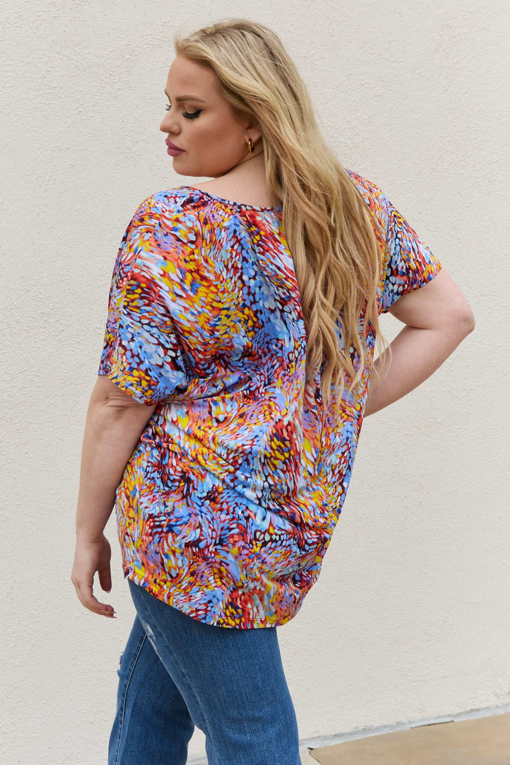 Be Stage Printed Dolman Flowy Top - FunkyPeacockStore (Store description)