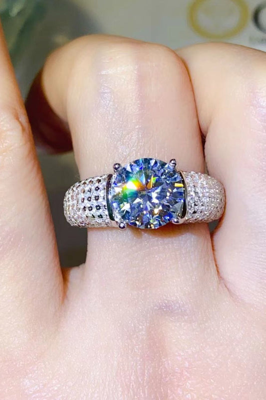 3 Carat Moissanite Side Stone Ring - FunkyPeacockStore (Store description)