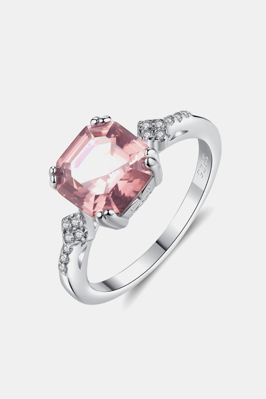 Morganite 925 Sterling Silver Ring - FunkyPeacockStore (Store description)