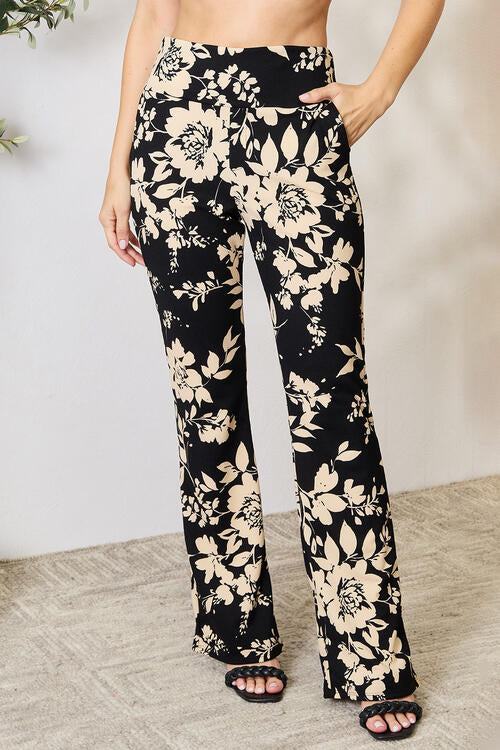 Heimish High Waist Floral Flare Pants - FunkyPeacockStore (Store description)