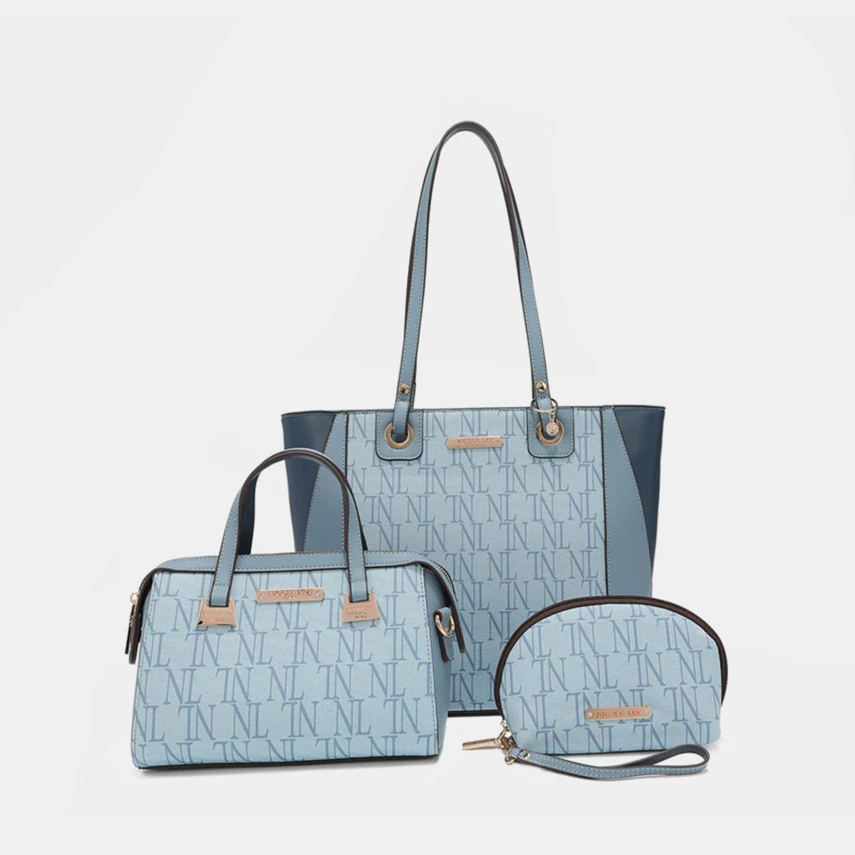 Nicole Lee USA 3-Piece Letter Print Texture Handbag Set - FunkyPeacockStore (Store description)