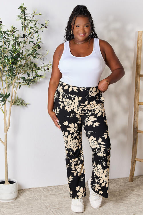 Heimish High Waist Floral Flare Pants - FunkyPeacockStore (Store description)