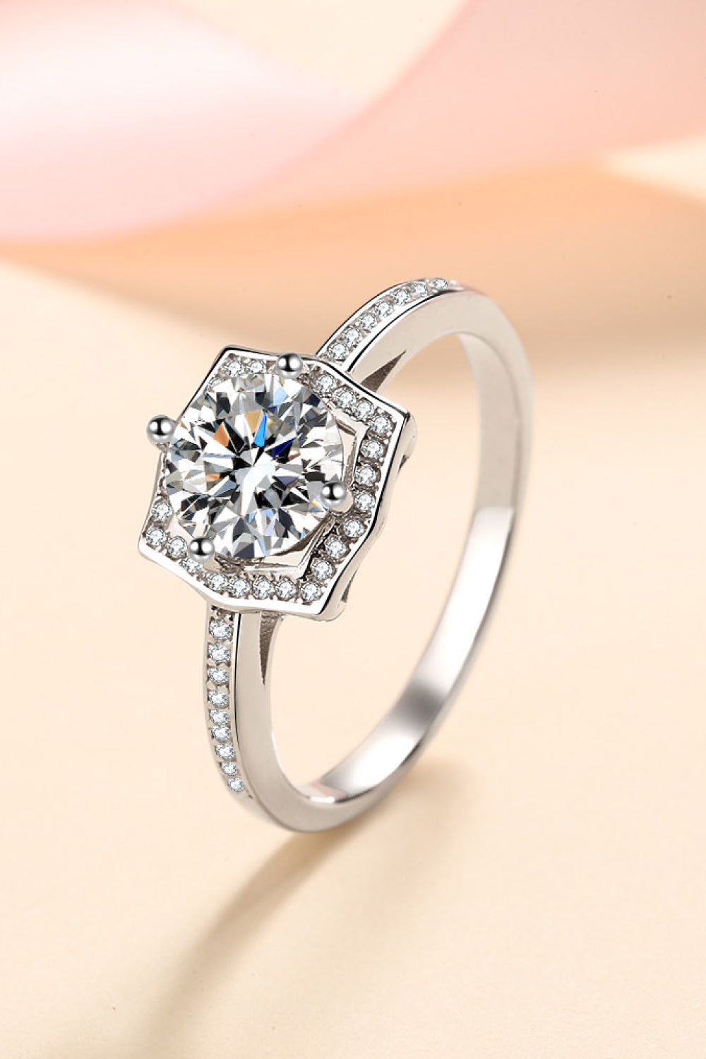 Embrace The Joy 1 Carat Moissanite Ring - FunkyPeacockStore (Store description)