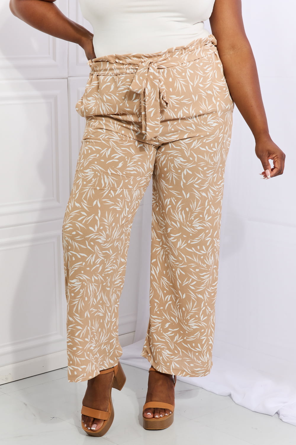 Heimish Right Angle Geometric Printed Pants in Tan - FunkyPeacockStore (Store description)