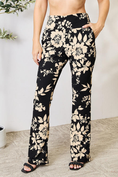 Heimish High Waist Floral Flare Pants - FunkyPeacockStore (Store description)