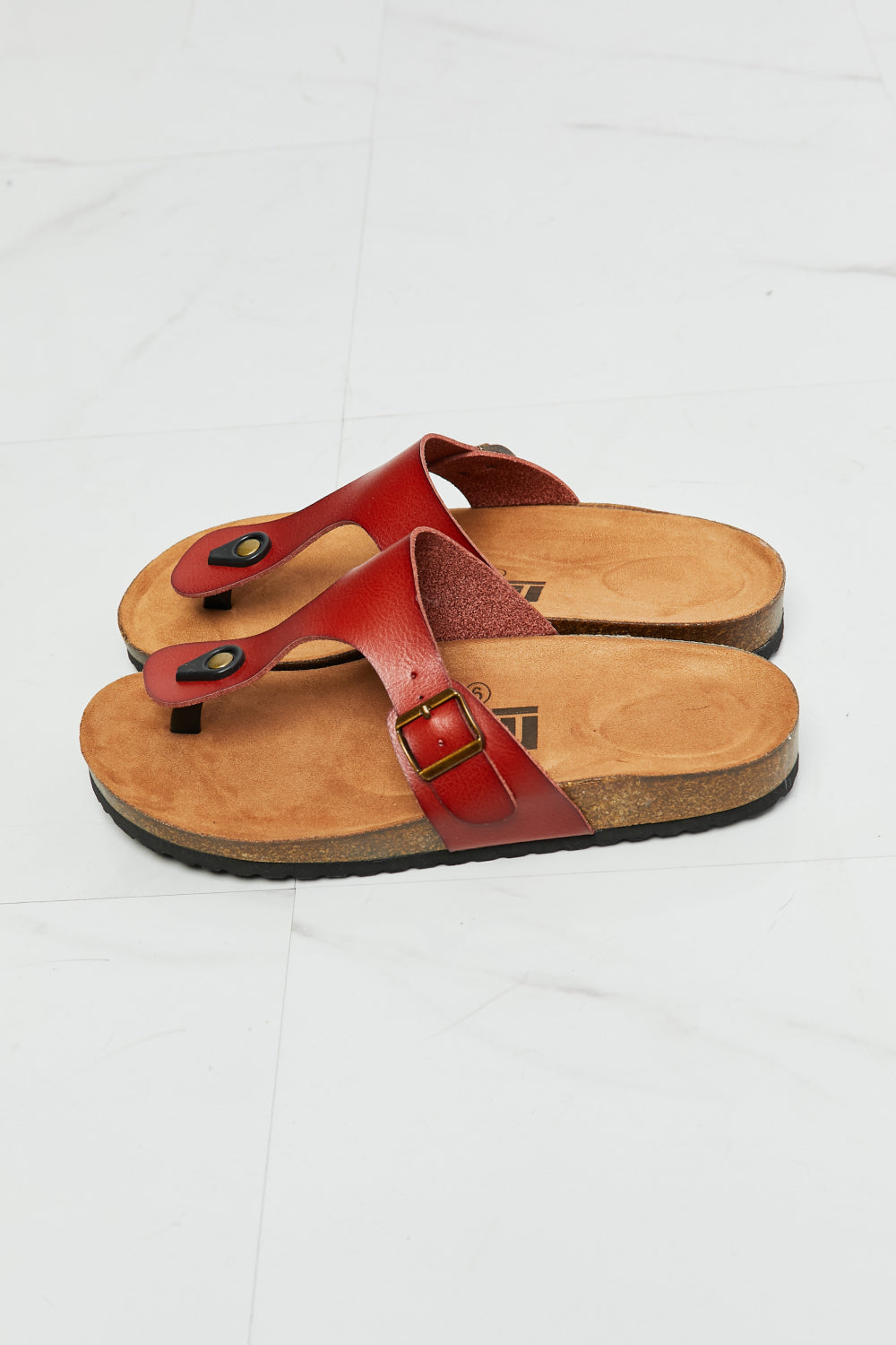 MMShoes Drift Away T-Strap Flip-Flop in Red - FunkyPeacockStore (Store description)