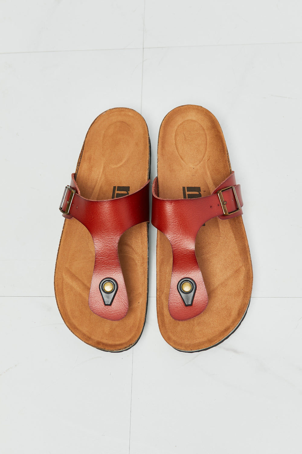 MMShoes Drift Away T-Strap Flip-Flop in Red - FunkyPeacockStore (Store description)