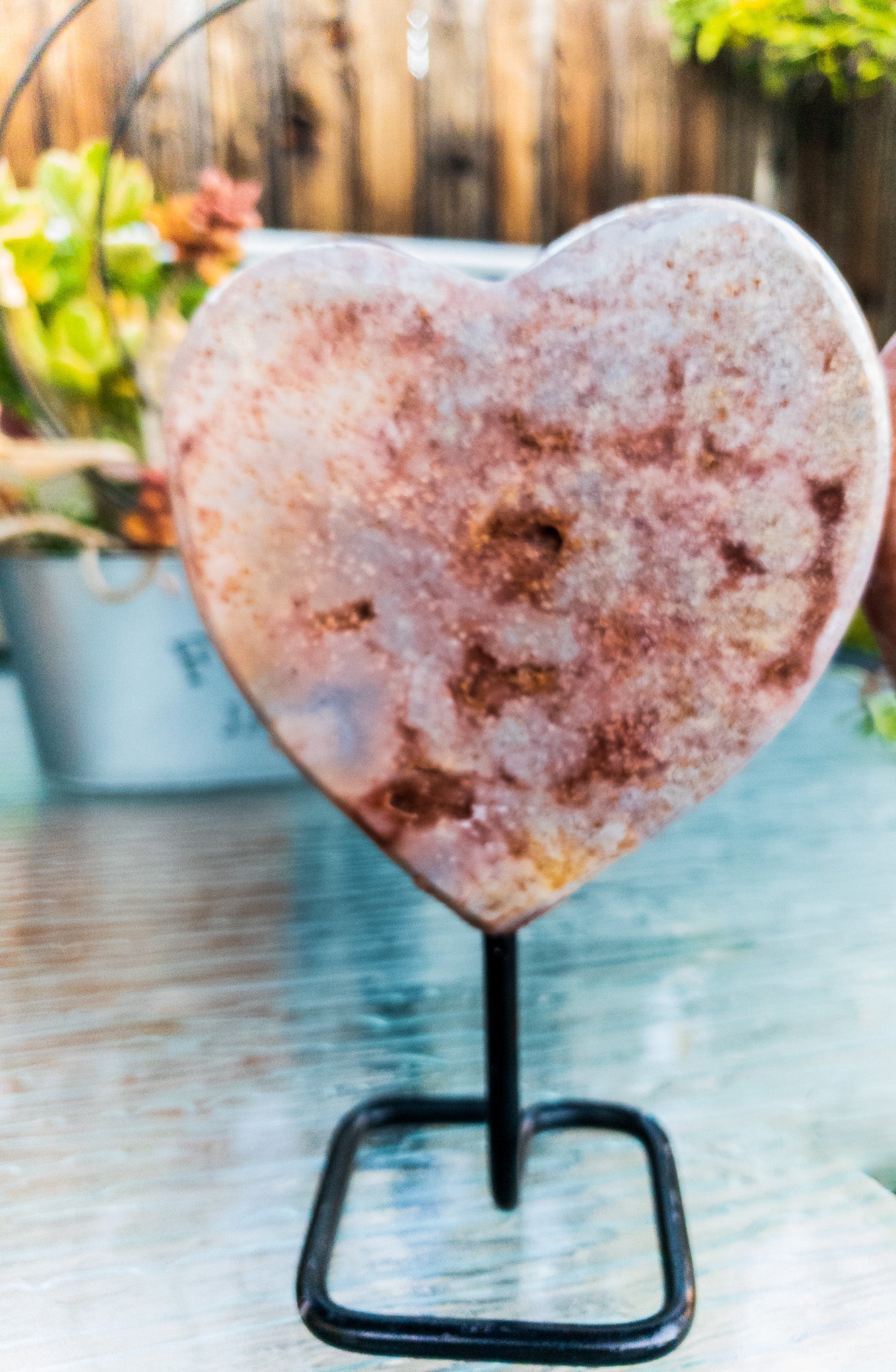 Pink Amethyst Heart Display Piece - FunkyPeacockStore (Store description)