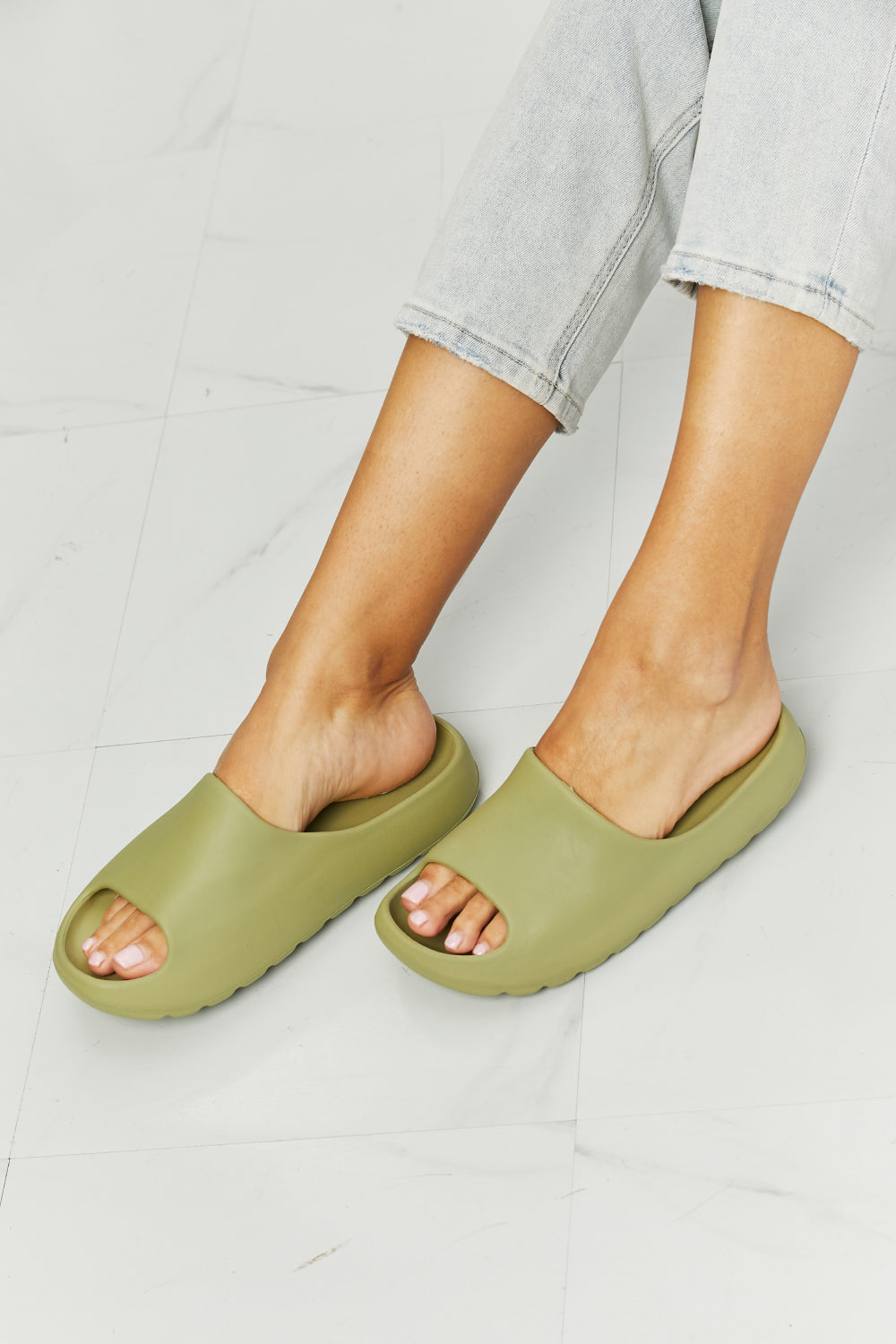 NOOK JOI In My Comfort Zone Slides in Green - FunkyPeacockStore (Store description)