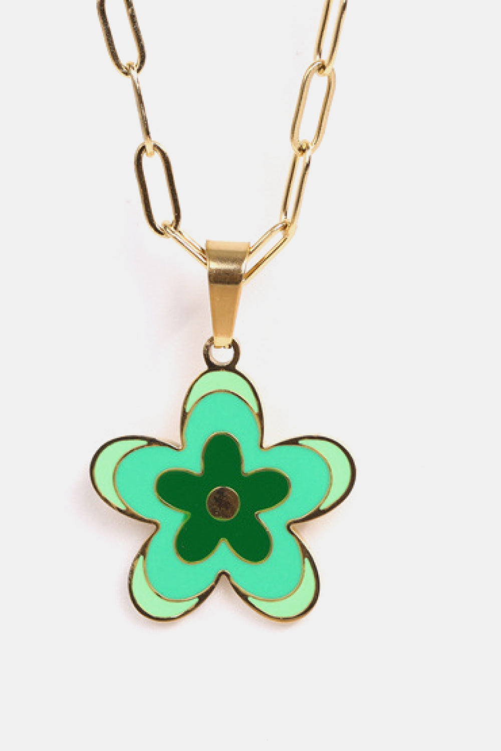 Flower Pendant Stainless Steel Necklace - FunkyPeacockStore (Store description)