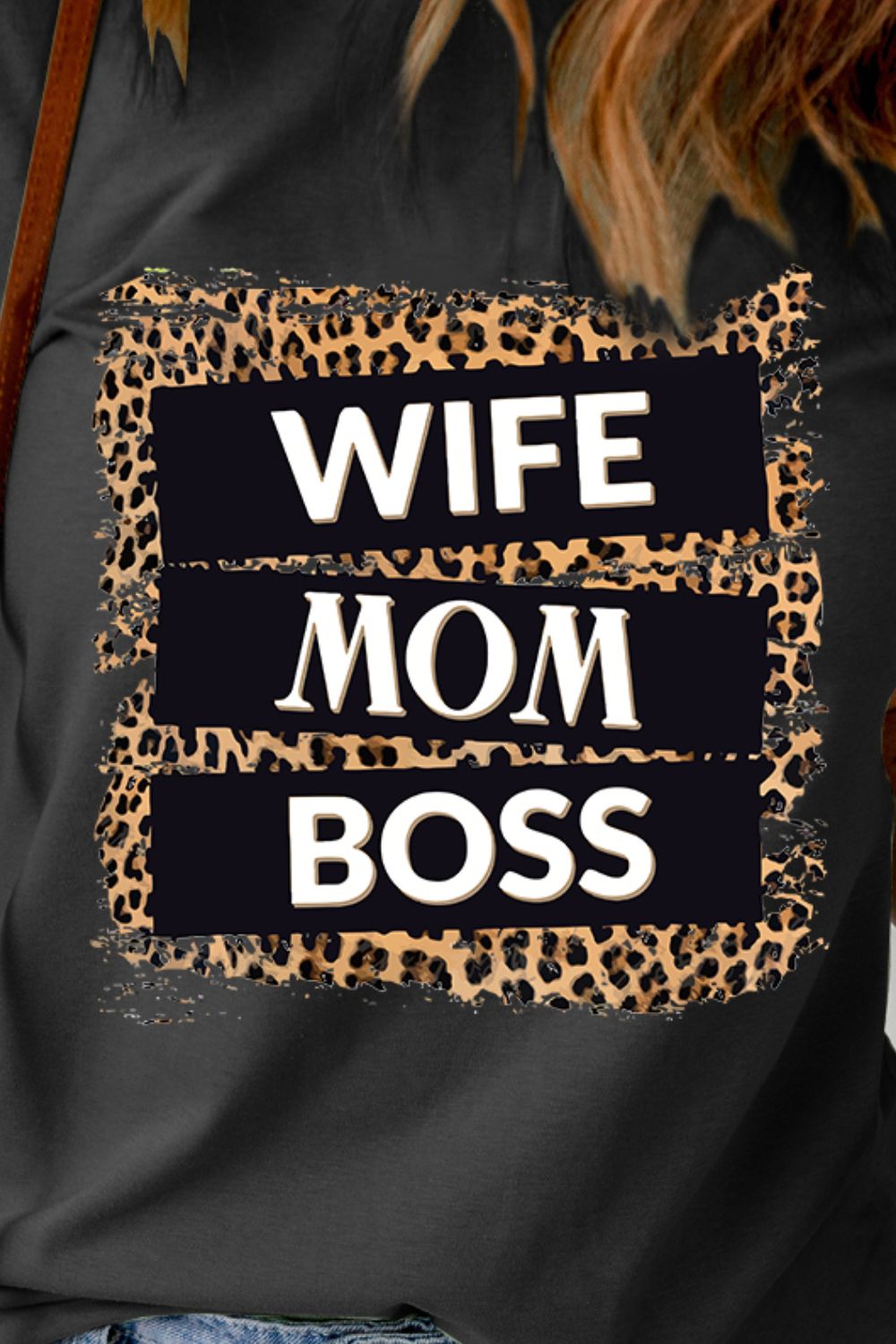 WIFE MOM BOSS Leopard Graphic Tee - FunkyPeacockStore (Store description)
