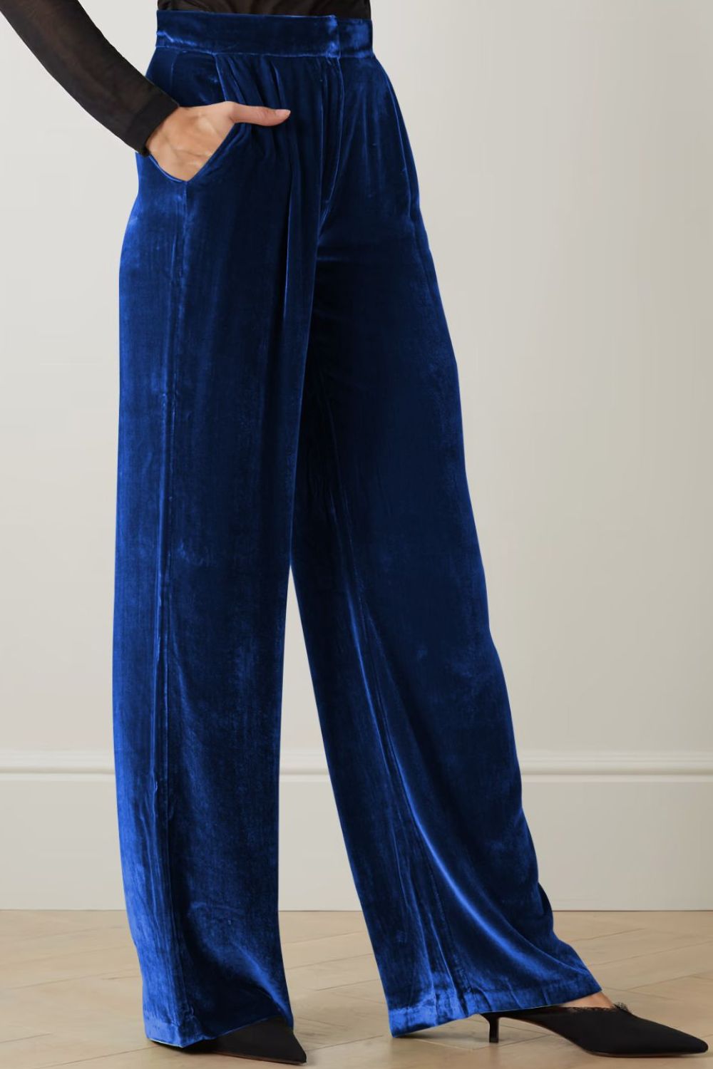 Loose Fit High Waist Long Pants with Pockets - FunkyPeacockStore (Store description)