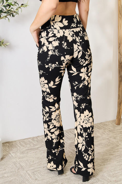 Heimish High Waist Floral Flare Pants - FunkyPeacockStore (Store description)