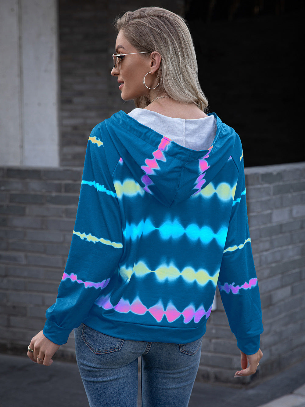 Tie Dye Raglan Sleeve Hoodie - FunkyPeacockStore (Store description)