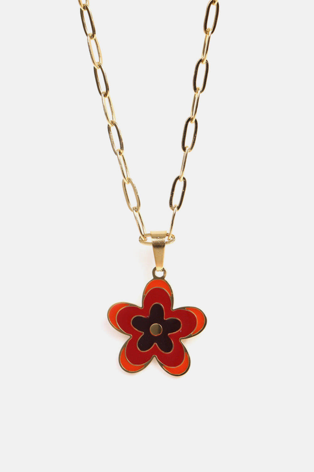 Flower Pendant Stainless Steel Necklace - FunkyPeacockStore (Store description)