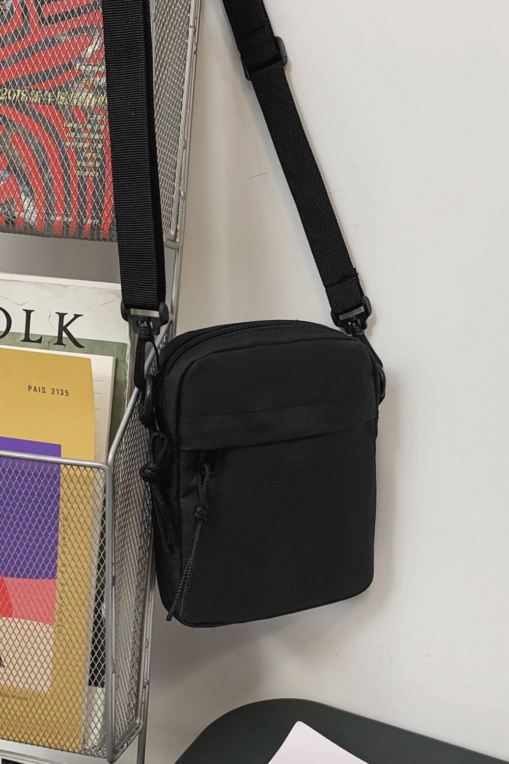 Wide Strap Polyester Crossbody Bag - FunkyPeacockStore (Store description)