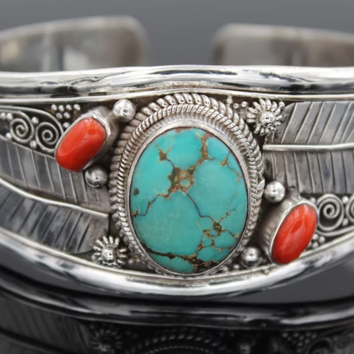 Turquoise Open Bracelet - FunkyPeacockStore (Store description)