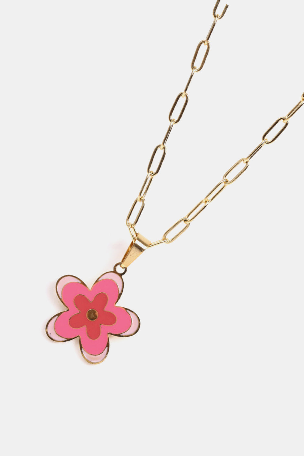 Flower Pendant Stainless Steel Necklace - FunkyPeacockStore (Store description)