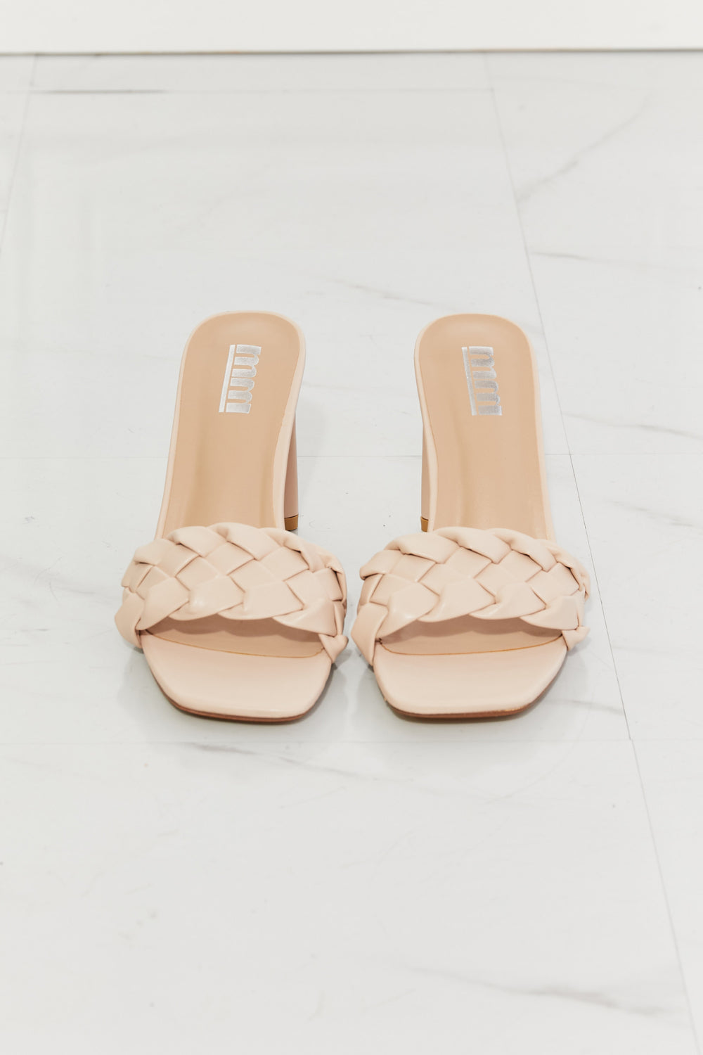 MMShoes Top of the World Braided Block Heel Sandals in Beige - FunkyPeacockStore (Store description)