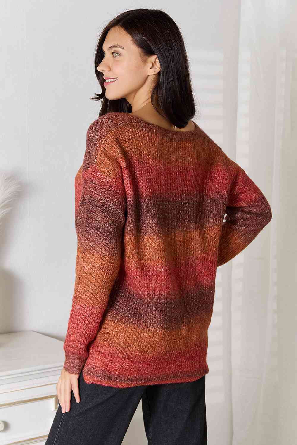 Gradient V-Neck Sweater - FunkyPeacockStore (Store description)