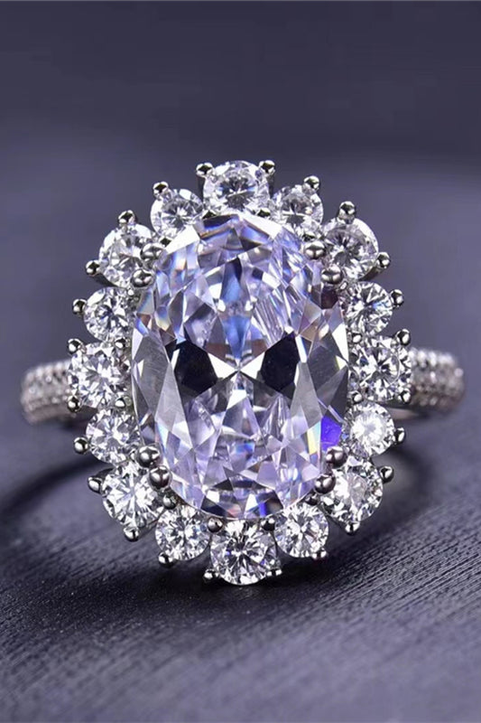 8 Carat Oval Moissanite Ring - FunkyPeacockStore (Store description)