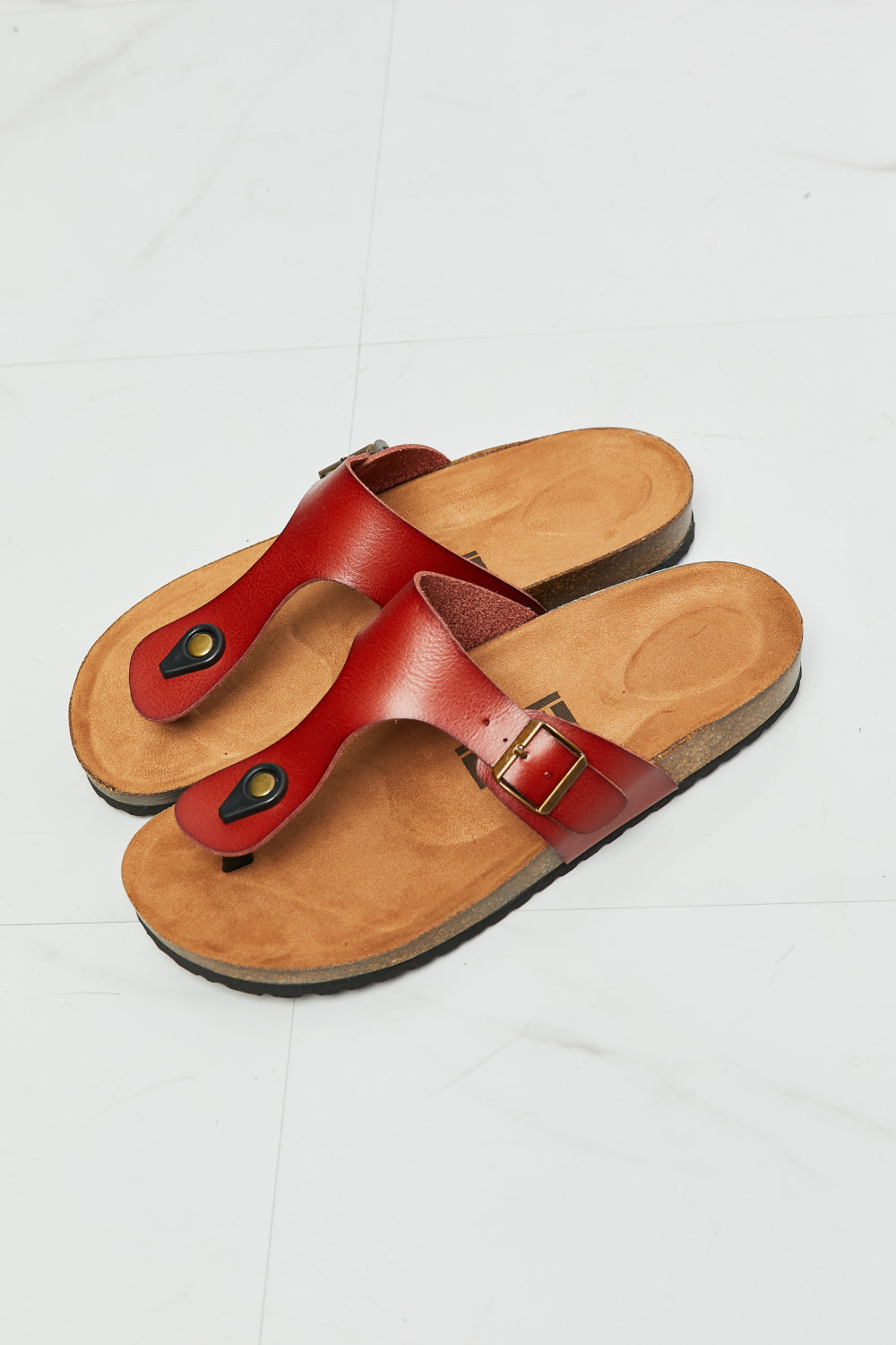 MMShoes Drift Away T-Strap Flip-Flop in Red - FunkyPeacockStore (Store description)