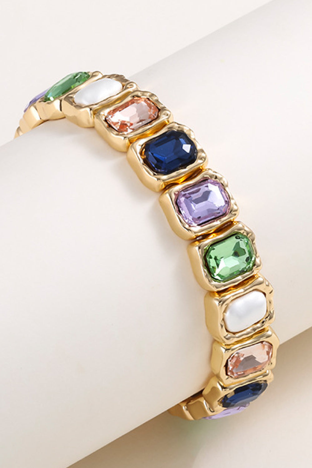 Glass Stone Alloy Bracelet - FunkyPeacockStore (Store description)