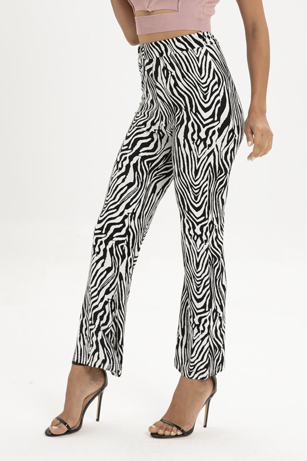 Zebra Print Straight Leg Pants - FunkyPeacockStore (Store description)