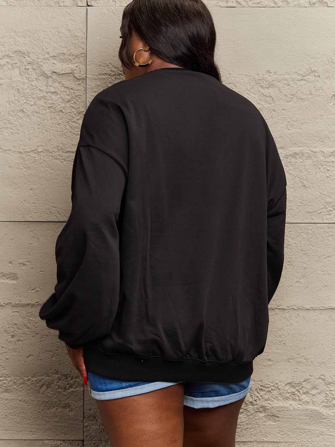 Simply Love Full Size Dropped Shoulder Sweatshirt - FunkyPeacockStore (Store description)