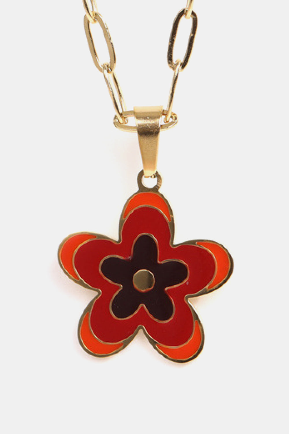 Flower Pendant Stainless Steel Necklace - FunkyPeacockStore (Store description)