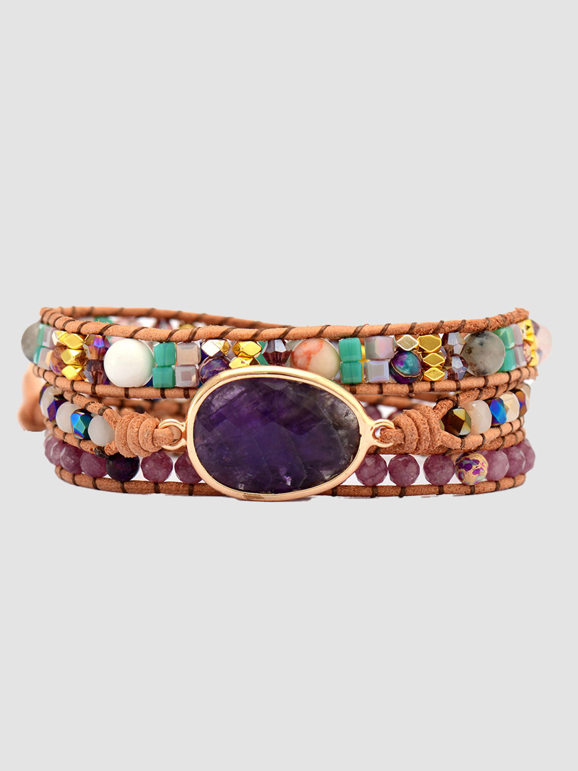 Triple-Layer Amethyst Bracelet - FunkyPeacockStore (Store description)