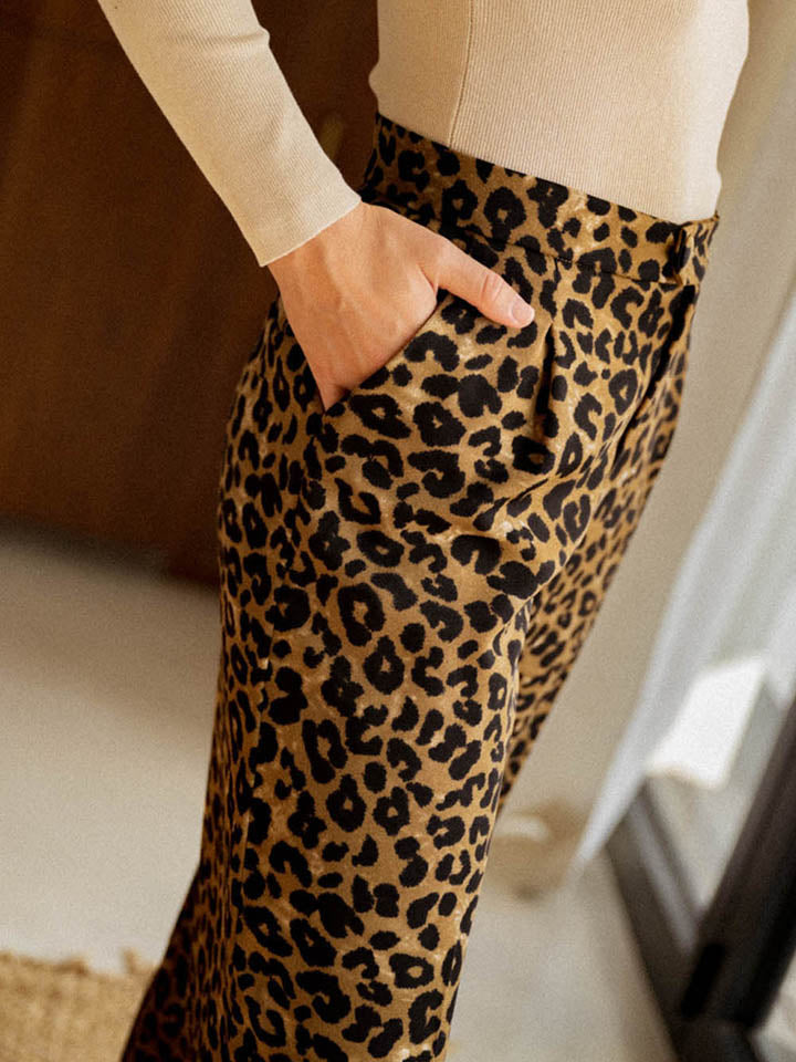 Leopard Wide Leg Pants - FunkyPeacockStore (Store description)