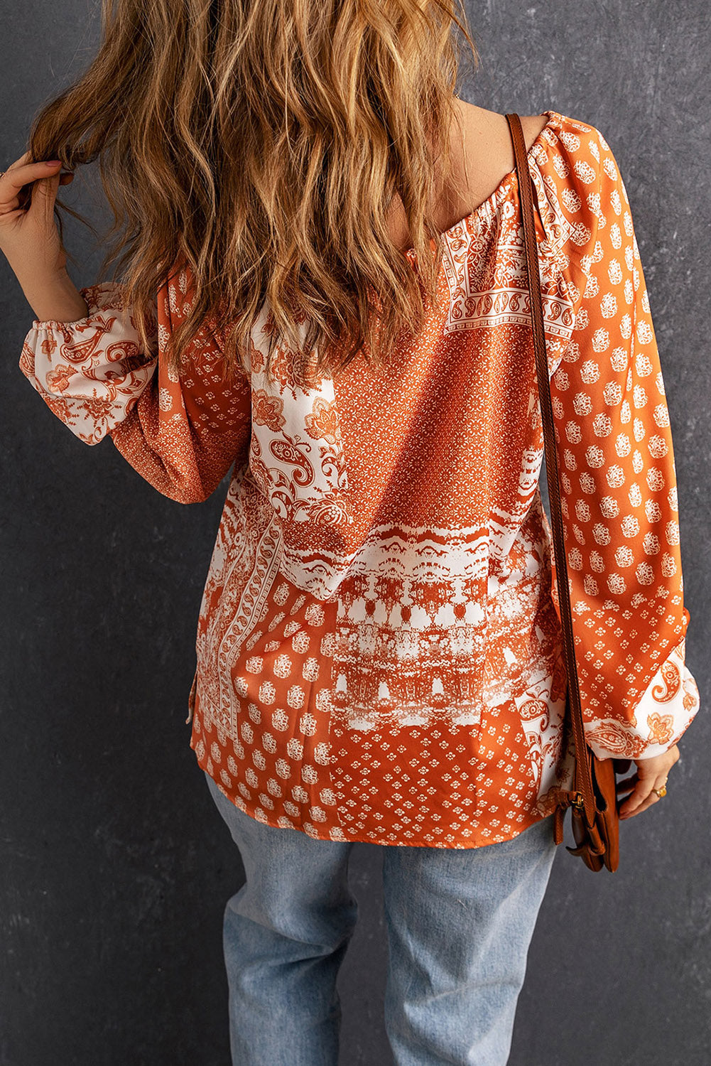 Bohemian Tie-Neck Balloon Sleeve Blouse - FunkyPeacockStore (Store description)