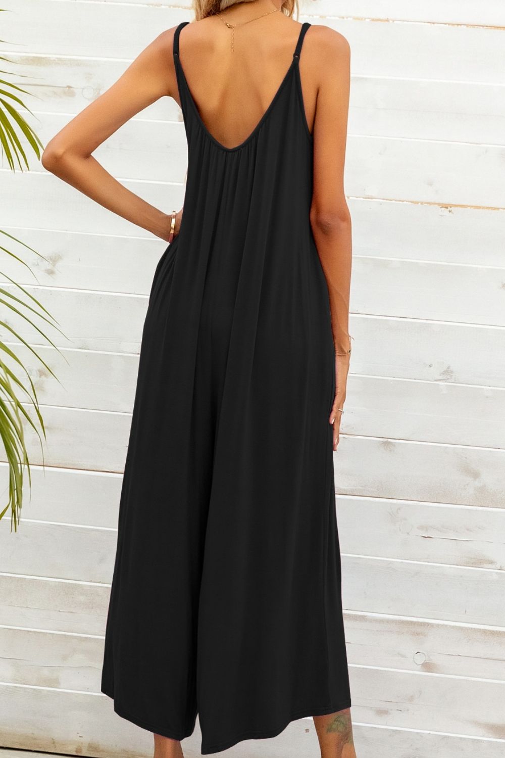 Spaghetti Strap Scoop Neck Jumpsuit - FunkyPeacockStore (Store description)